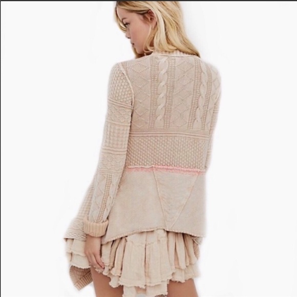 SOLD Free People Multi-Texture Sand Cardigan - Picture 2 of 8